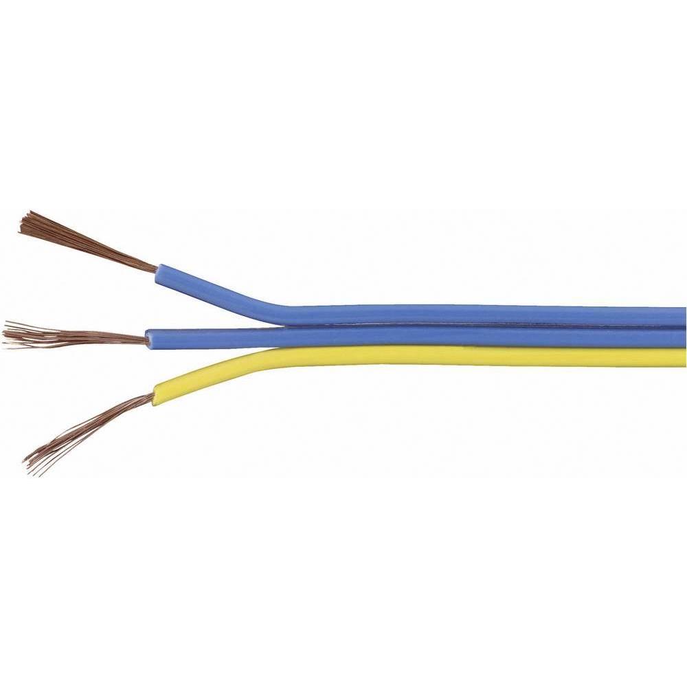 Tru Components Flachbandkabel, Elektronikkabel + Stecker, Blau, Gelb
