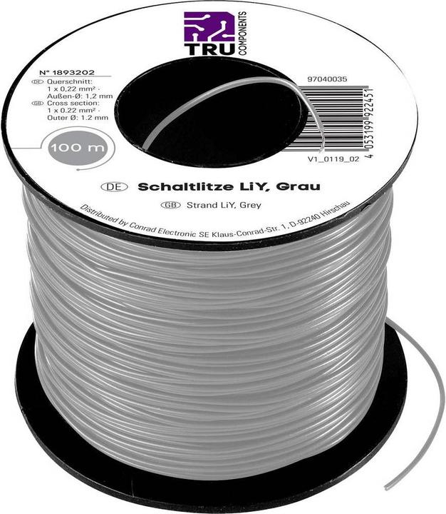 Produktbild Tru Components LiY Schaltlitze (100 m)