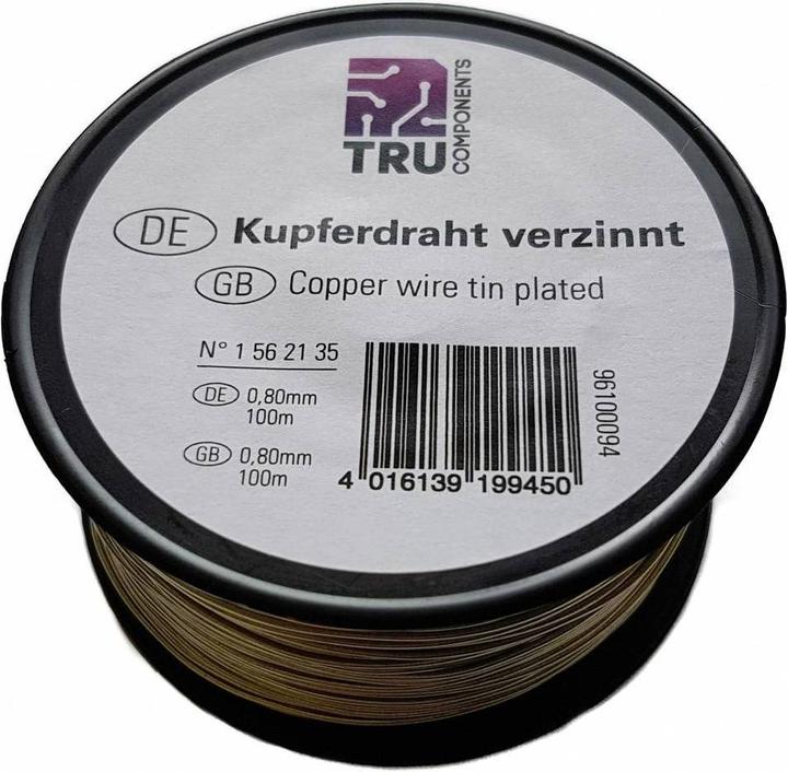 Produktbild Tru Components Kupferdraht verzinnt (14 m)