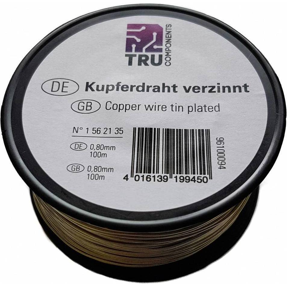 Tru Components, Kabelleitung, Kupferdraht verzinnt (40 m)