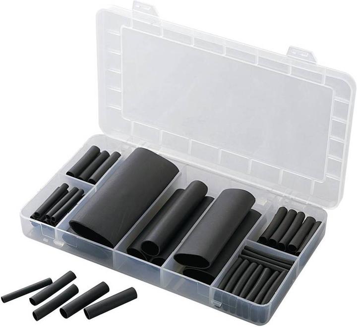 Image du produit Tru Components Assortiment de gaines thermorétractables Schw (52x)