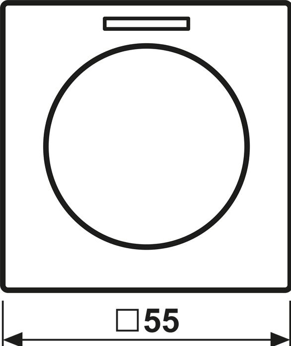 Image du produit JUNG Bouton rotatif Symbol Dimmer AS ws glz A1540KO5