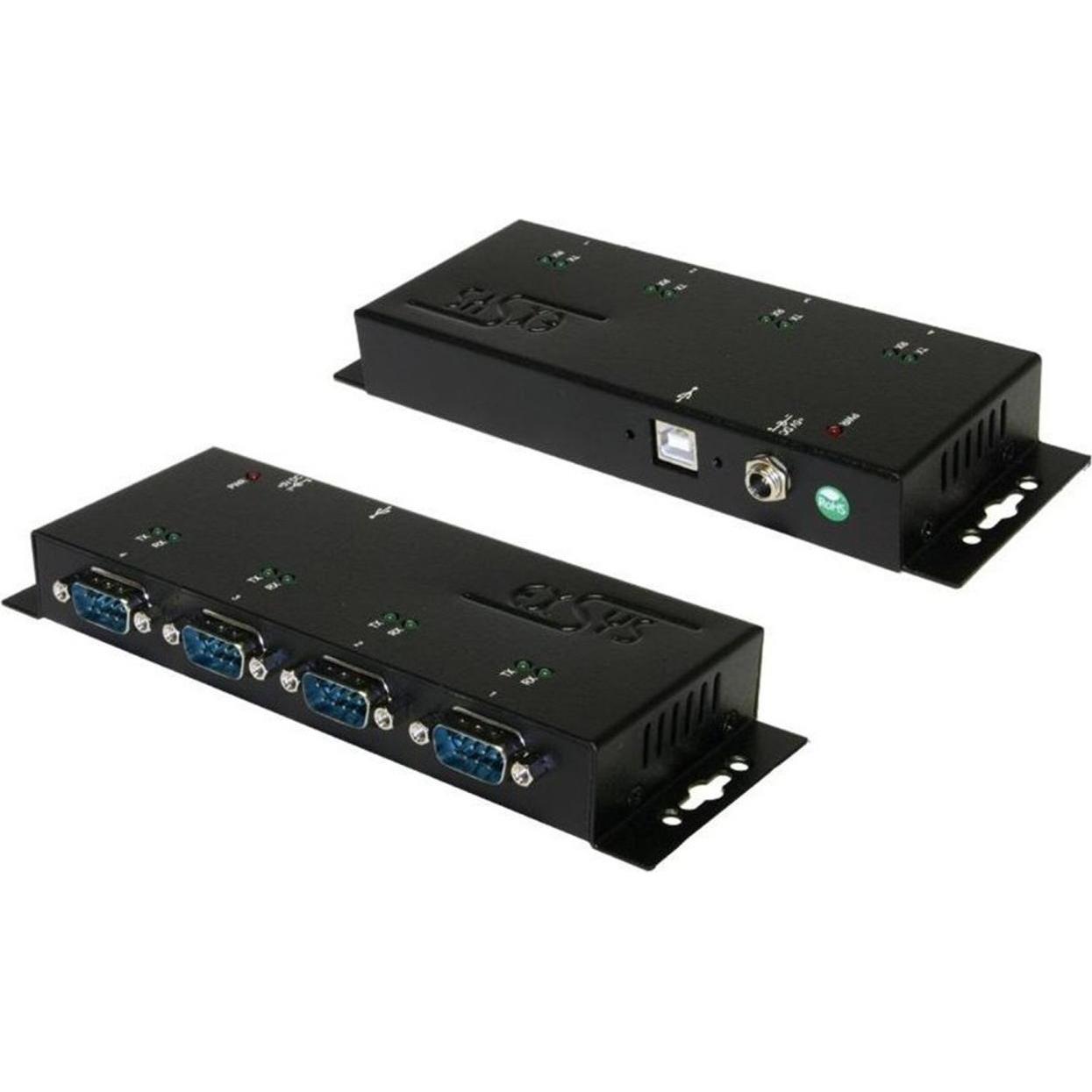 Exsys EX-1334HMV-2, USB zu 4x RS232 Port, Metallgehäuse, Data Converter