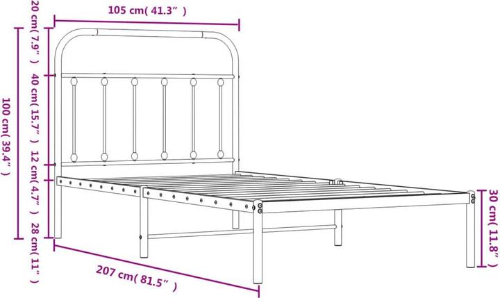 Produktbild vidaXL Tiffany (100 x 200 cm)
