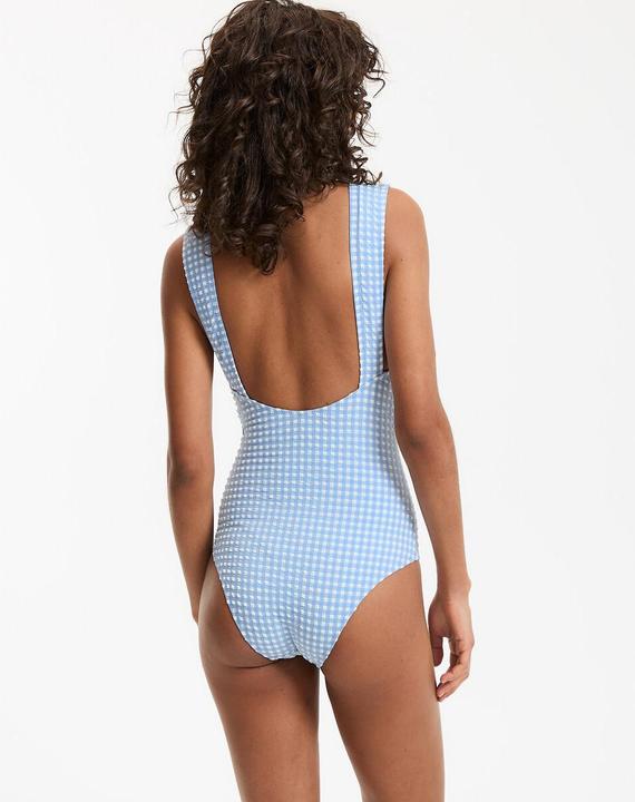 Actual product image La Redoute Collections Einteiliger Badeanzug in Vichykaro (40)