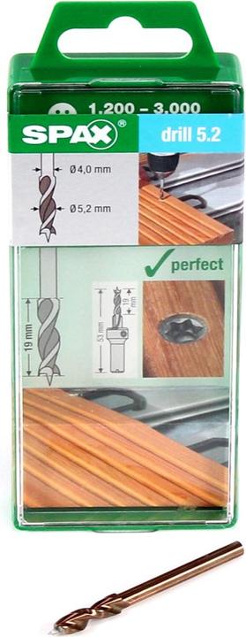 Produktbild Spax Bohrer 5,2 mm Ve5ück Anwendung Holz Auf (5.2 mm)