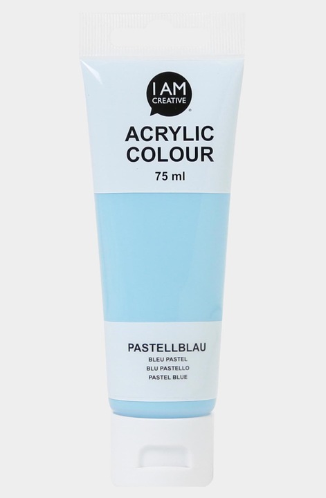 Produktbild I Am Creative Basic Acryl, Acrylfarbe auf Wasserbasis, 75 ml (Pastellblau, 75 ml)