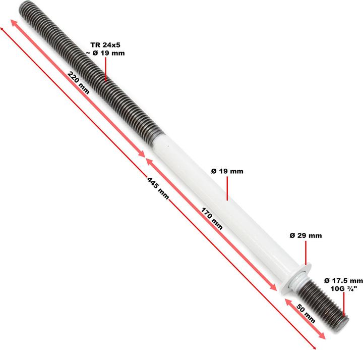 Actual product image Wiltec Spare Part: Spindle for 6 Liter Fruit Press