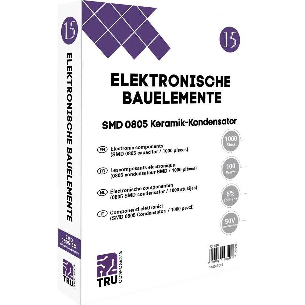 Tru Components Chip-Kondensatoren Album 15- Serie 0805, 50V, Â±5%, 1000 tlg, Kondensator