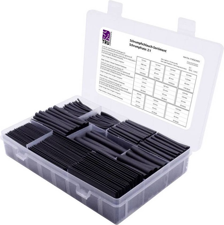 Actual product image Tru Components Shrink hose assortment 2:1, 750 pieces (750 x)