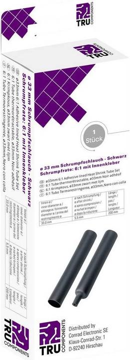 Tru Components Schrumpfschlauch-Set mit Innenkleber, 6:1 (1 x)