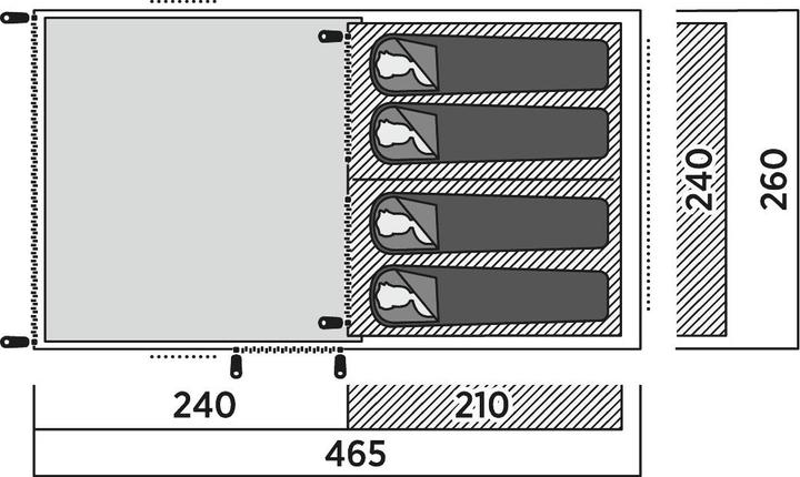 Immagine prodotto Easy Camp Tenda a tunnel Galaxy 400 Steel Blue (Tenda a tunnel, 8.90 kg, 4 persone)