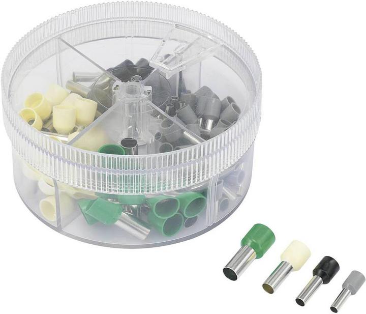 Tru Components 739705 Aderendhülsen-Sortiment 4 mm² 16 mm² Grau, Schwarz, Elfenbein, Grün 100 pcs.