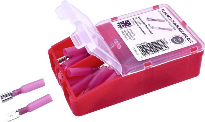Tru Components Quetschverbinder-Sortiment 0.50 mm² 1.50 mm² Rot TC-6646692 60 St.