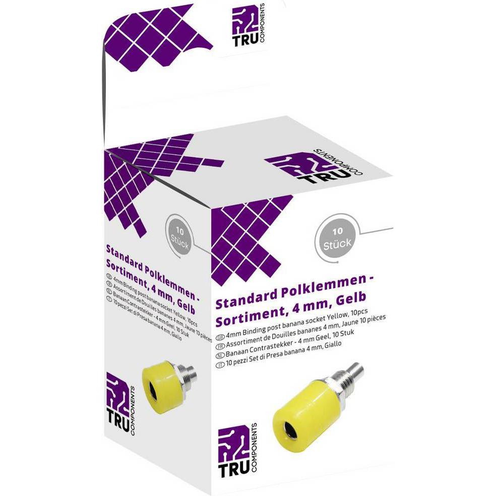 Tru Components Standard Polklemmen Sortiment, Elektronikkabel + Stecker, Gelb