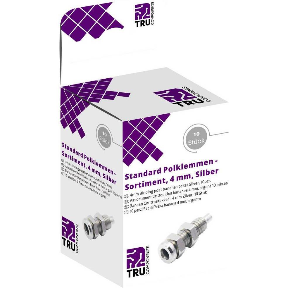 Tru Components Standard Polklemmen Sortiment, Elektronikkabel + Stecker, Silber