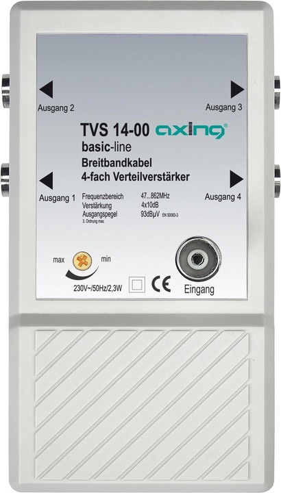 Actual product image Axing CATV distribution amplifier TVS 14-00 4-fold (Original remote control)