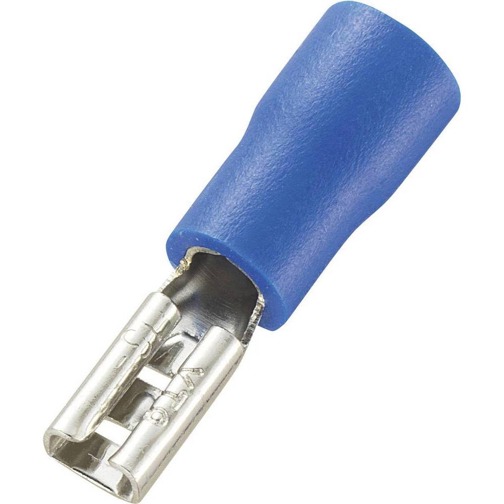 Tru Components Flachsteckhülsen, Elektronikkabel + Stecker, Blau