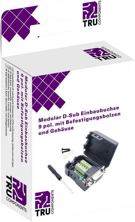 Productafbeelding Tru Components T1904C091 D-SUB pinstrip set Aantal polen 9 schroeven 1 pc.
