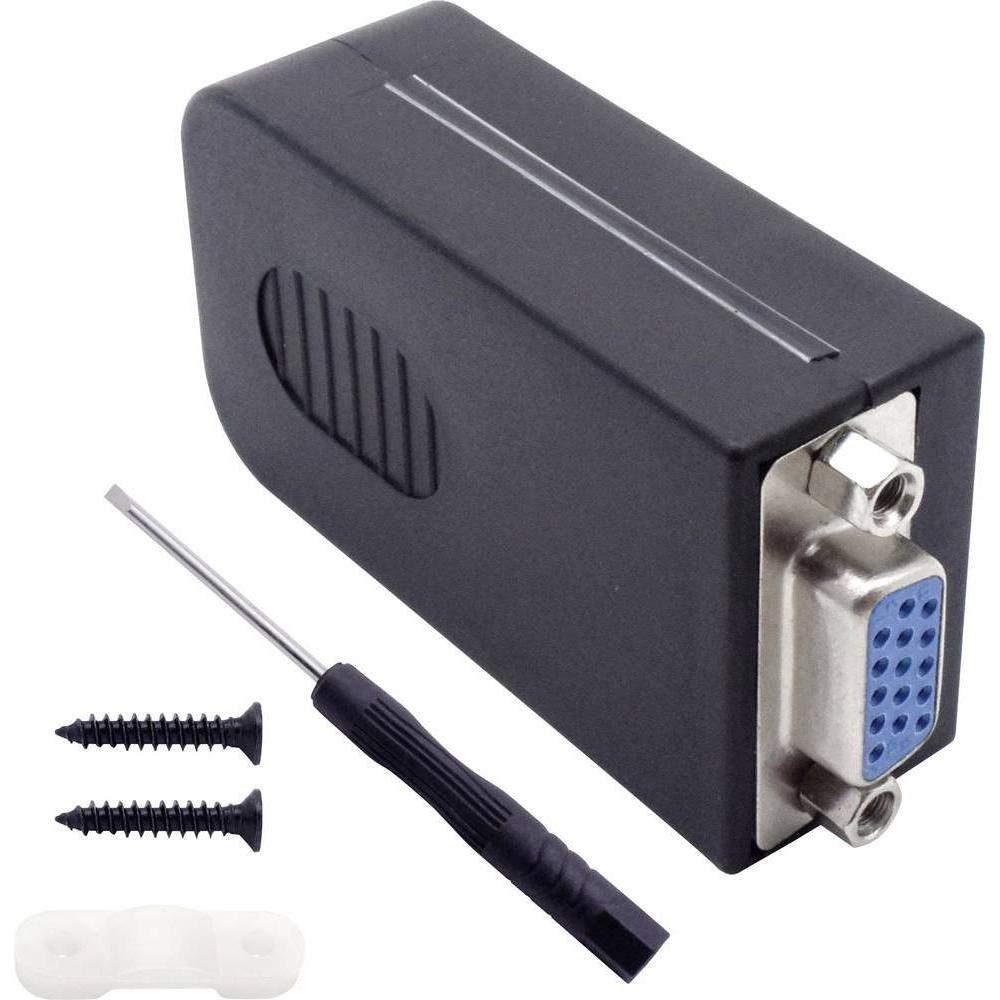 Thumbnail - Tru Components D-SUB Buchsenleisten-Set Polzahl 15 Schrauben 1 St., Elektronikkabel + Stecker, Schwarz