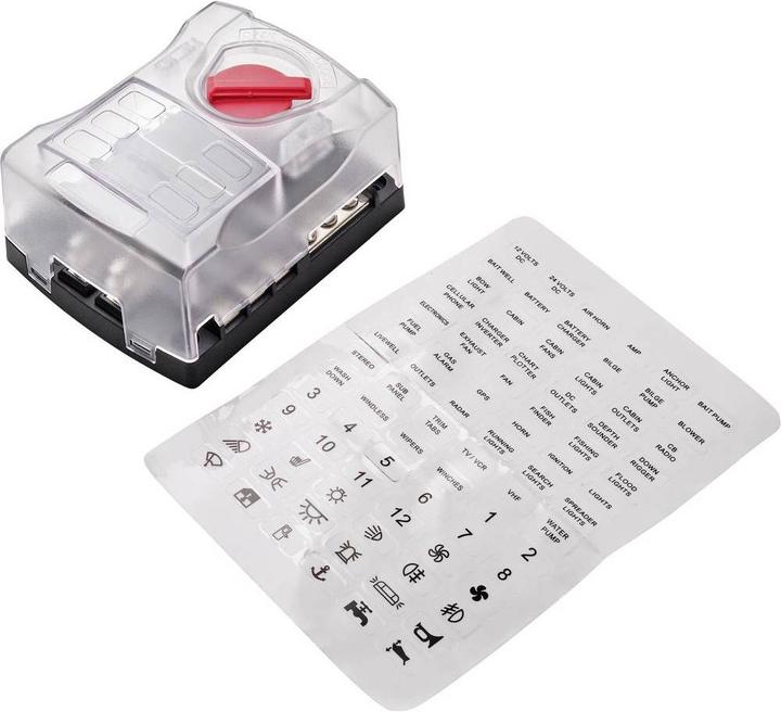 Actual product image Tru Components s holder for 6 fuses 32V/30A (30 A)