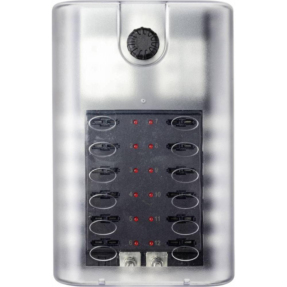 Thumbnail - Tru Components, Sicherung, Flachsicherungs-Halter für 12 Sicherungen mit LED-Anzeige 32V/20A (30 A)