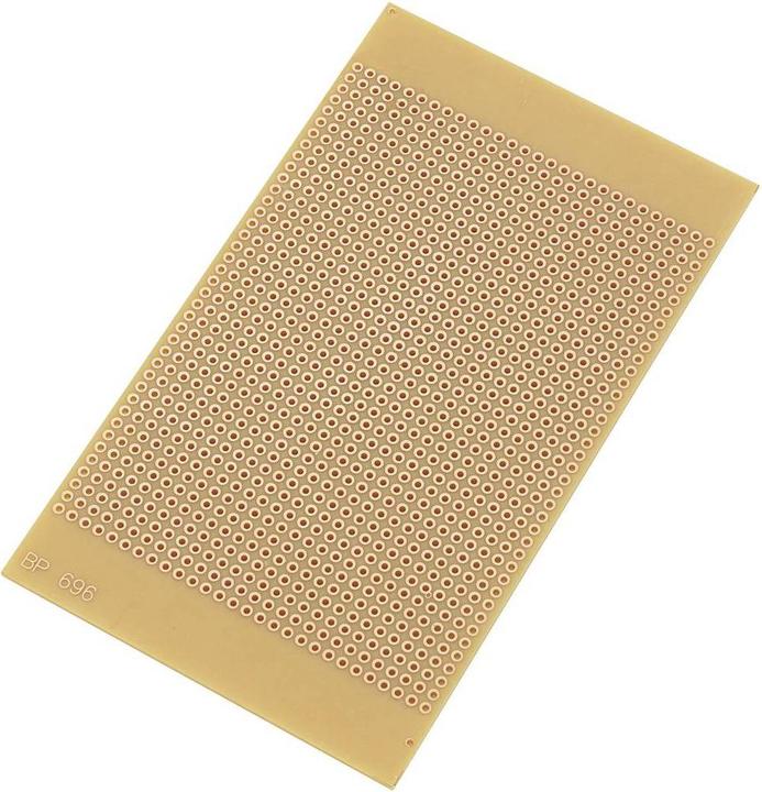 Tru Components Experimenteerbord Hard papier (L x B) 125 mm x 73 mm 35 µm Rastermaat 2,54 mm SU527696 Inhoud 1 st. (Bestuur)