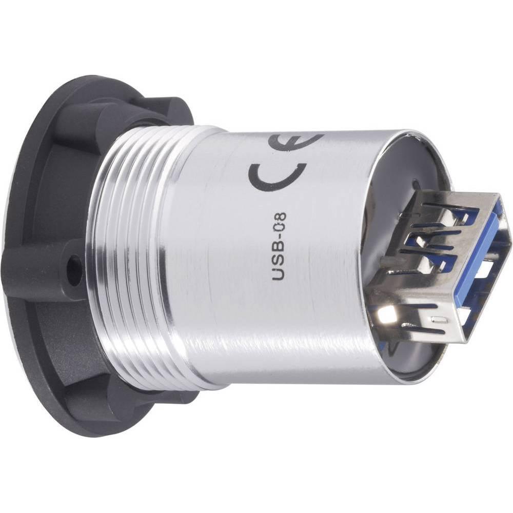Thumbnail - Tru Components USB-Einbaubuchse 3.0, Elektronikkabel + Stecker, Grau