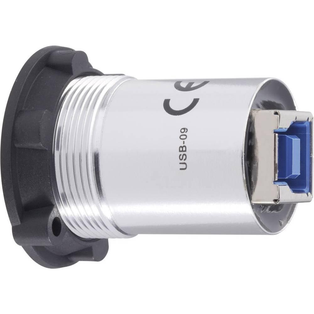 Thumbnail - Tru Components USB-Einbaubuchse 3.0, Elektronikkabel + Stecker, Grau