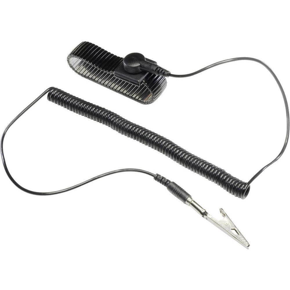Tru Components, Zubehör Arbeitsschutz, Metallarmband mit Erdungskabel (Statikschutz)
