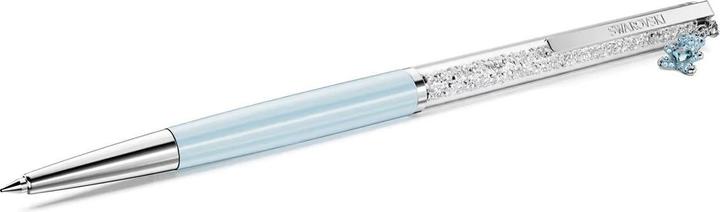 Swarovski Crystalline Kugelschreiber Teddy Blau lackiert verchromt (Argent, Bleu)