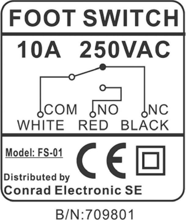 Produktbild Tru Components Fussschalter