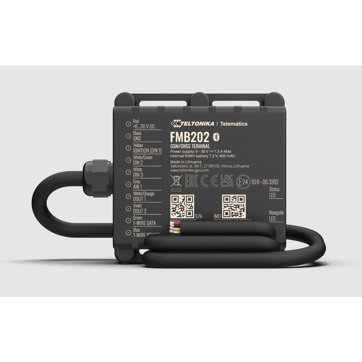 Teltonika FMB202 - Wasserdichter Tracker mit interner Ni-MH-Batterie mit hoher Kapazität, Tracker