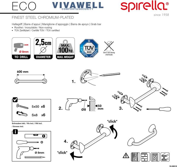 Image du produit spirella Poignée de baignoire Eco