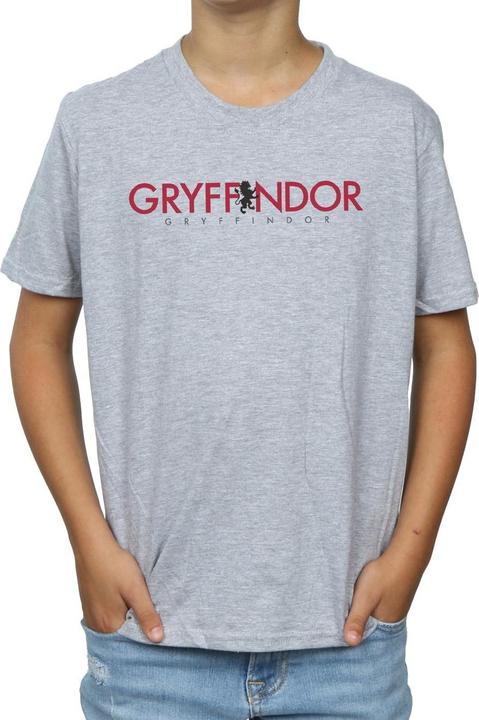 Actual product image Boys Gryffindor Text T-Shirt (116)
