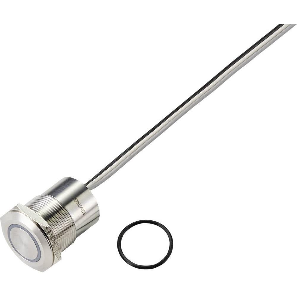 Tru Components Kapazitiver Taster 24 V 0.5 A, Taster + Schalter, Silber