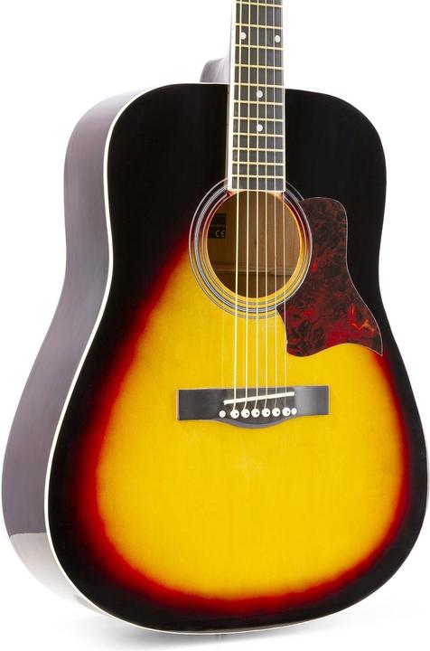 Immagine prodotto Max Music Chitarra occidentale SoloJam Set Sunburst (Set di chitarre acustiche, Palissandro, Tiglio)