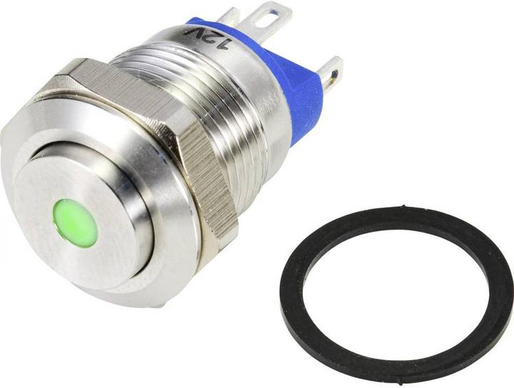 Produktbild Tru Components Drucktaster Edelstahl 12 mm beleuchtet