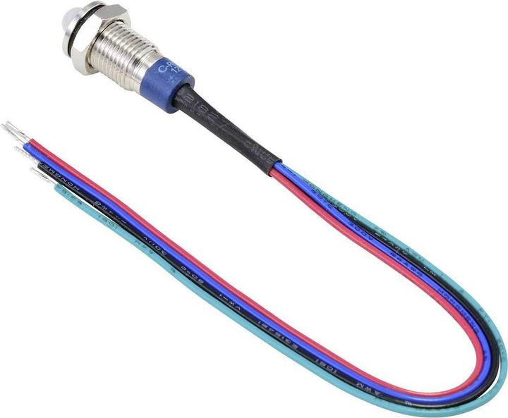 Produktbild Tru Components RGB-Einbauleuchte rund 8 mm IP67 12 V