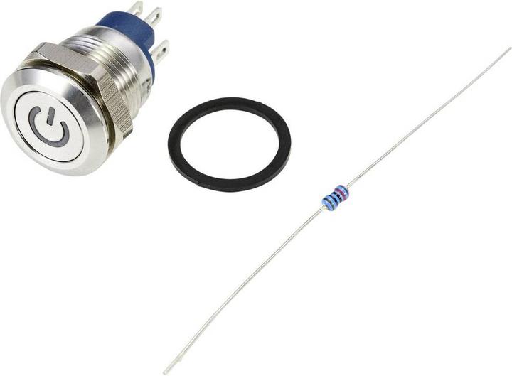 Produktbild Tru Components Drucktaster Edelstahl 12 mm beleuchtet