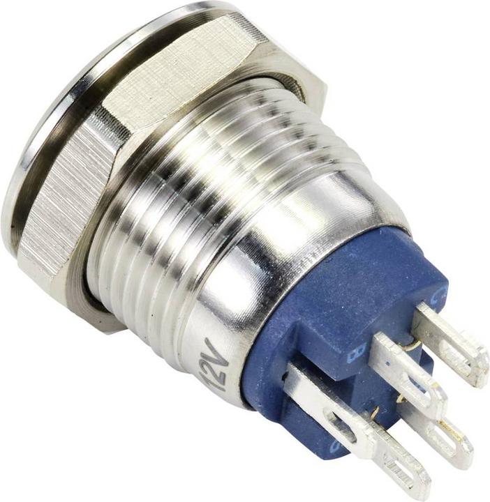 Produktbild Tru Components Drucktaster Edelstahl 12 mm beleuchtet