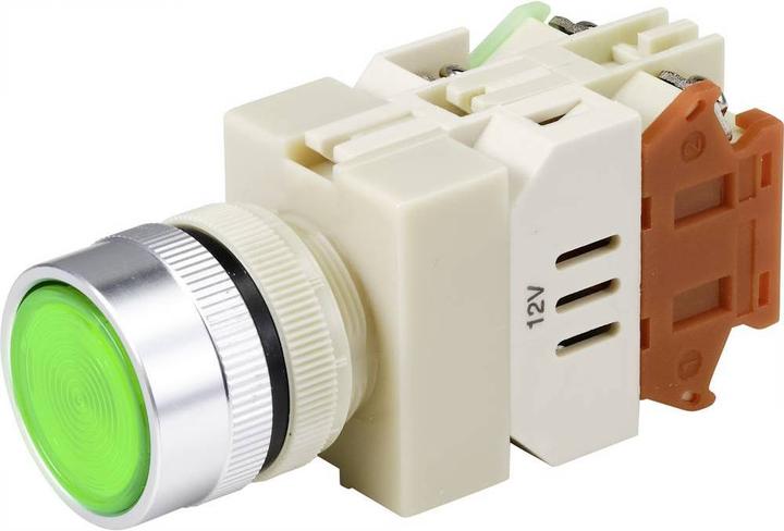 Actual product image Tru Components Illuminated latching push-button 22 mm