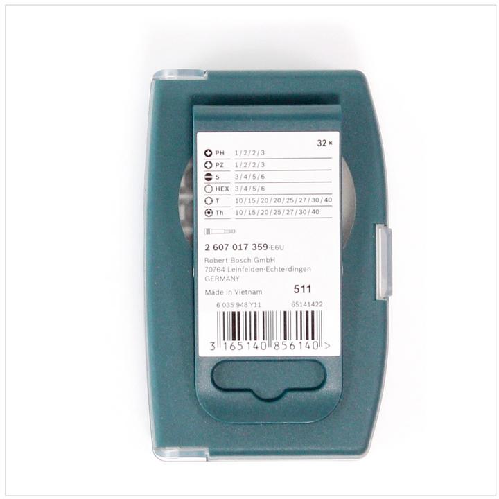 Produktbild Bosch Professional Zubehör Schrauberbit Set (Kreuz Phillips PH M1, Kreuz Phillips PH M2, Kreuz Phillips PH M3, Kreuz Pozidriv PZ M1, Kreuz Pozidriv PZ M2, Kreuz Pozidriv PZ M3, Sechskant (hexagonal) M3, Sechskant (hexagonal) M4, Sechskant (hexagonal) M5, Sechskant (hexagonal) M6, Schraubschlitz M3, Schraubschlitz M4, Schraubschlitz M5)