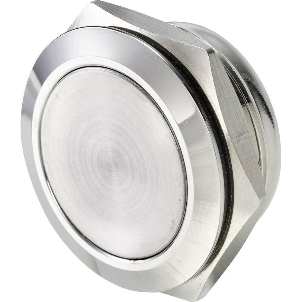 Tru Components Edelstahl Drucktaster, Taster + Schalter, Silber