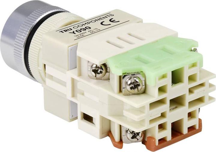 Actual product image Tru Components Illuminated latching push-button 22 mm