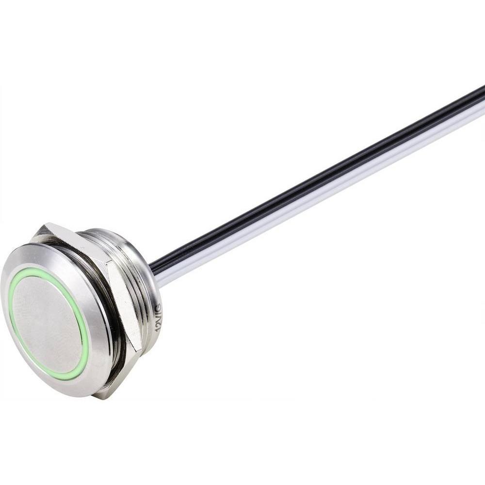 Tru Components Drucktaster 16 mm Edelstahl, Taster + Schalter, Silber