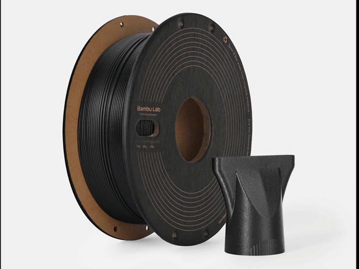 Actual product image Bambu Lab Filament PPA CF black 0.75kg (PA-CF, 750 g, Black)