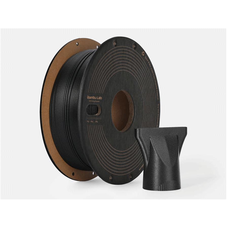 Bambu Lab Filament PPA CF black 0.75kg (PA-CF, 750 g, Nero), Filamenti stampa 3D, Nero