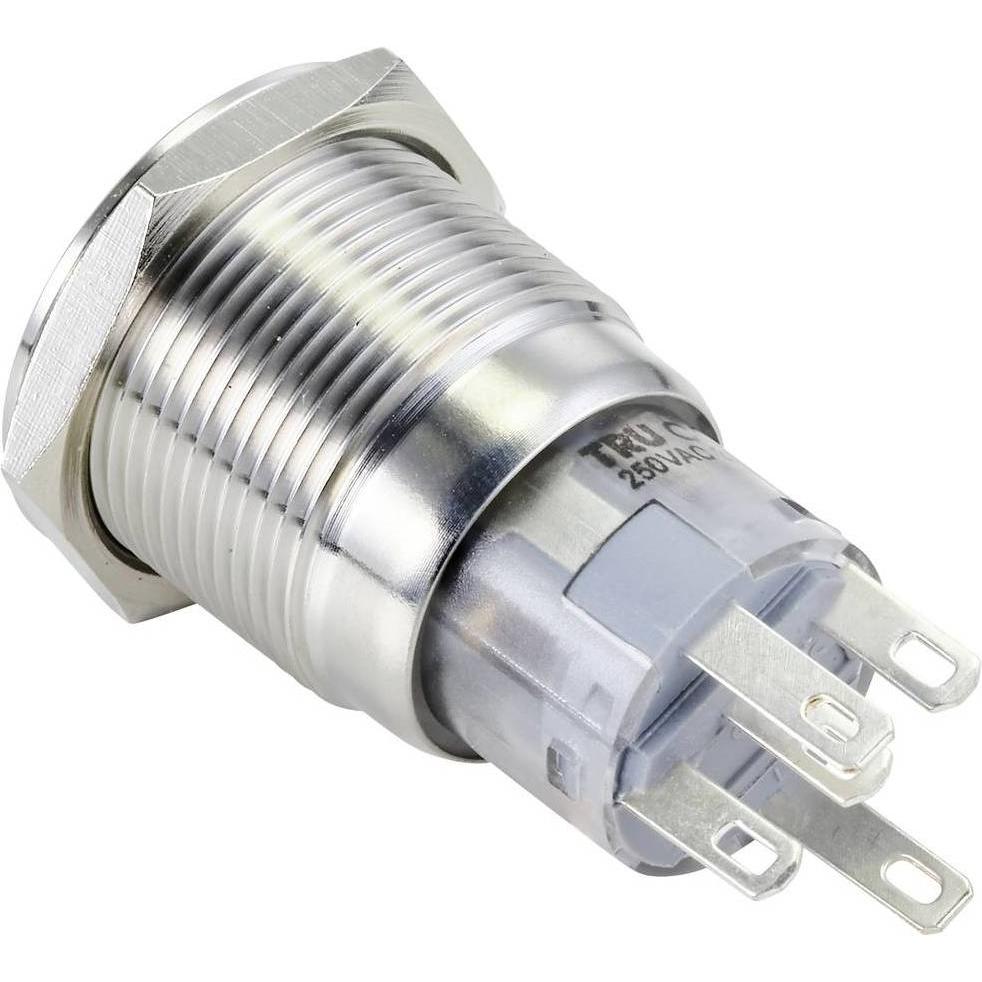 Thumbnail - Tru Components Drucktaster Serie LAS1-AGQ-11E LED 24 V, Taster + Schalter, Silber