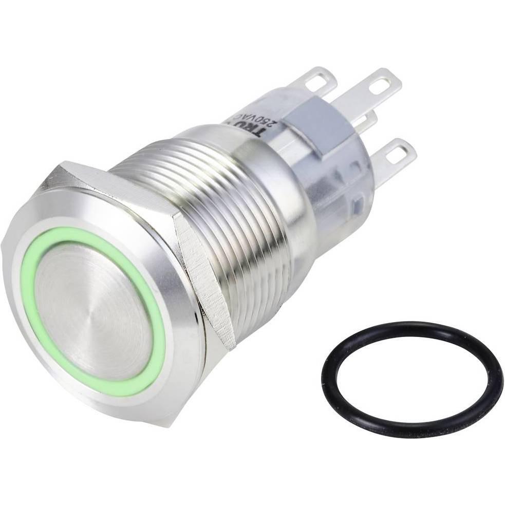 Tru Components Drucktaster Serie LAS1-AGQ-11ZE LED 24 V, Taster + Schalter, Silber